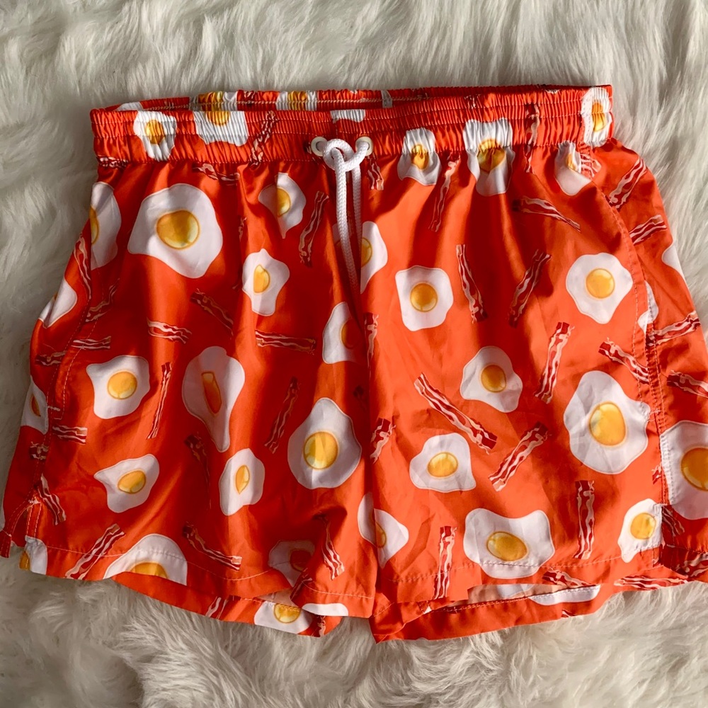 Men’s Eggs & Bacon Swim Trunks